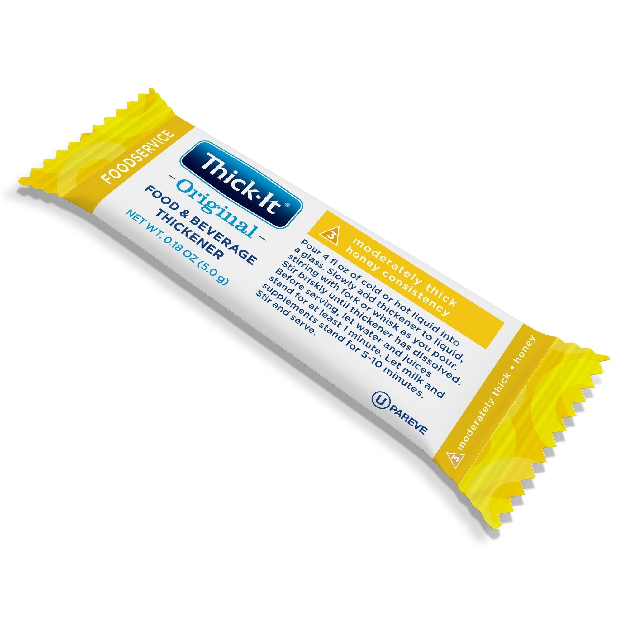 Food and Beverage Thickener Thick It Original 6 Gram Individual Packet Unflavored Powder IDDSI Level 3 Moderately Thick/Liquidized