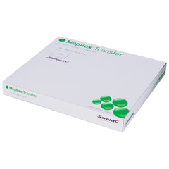 Thin Foam Dressing Mepilex Transfer 6 X 8 Inch Without Border Film Backing Silicone Adhesive Rectangle Sterile, Packaging Type- Box