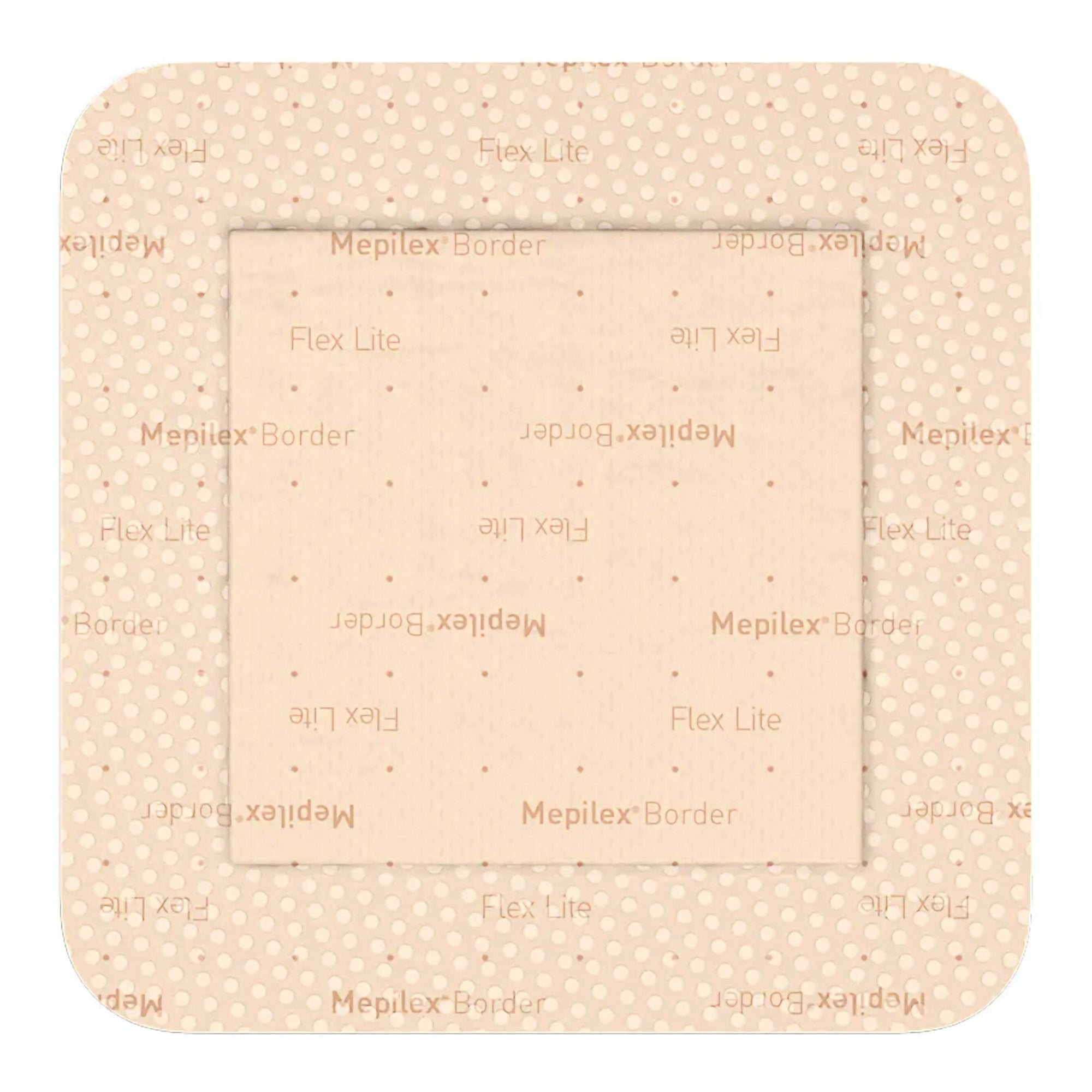 Thin Foam Dressing Mepilex Border Flex Lite 6 X 6 Inch With Border Film Backing Silicone Adhesive Square Sterile