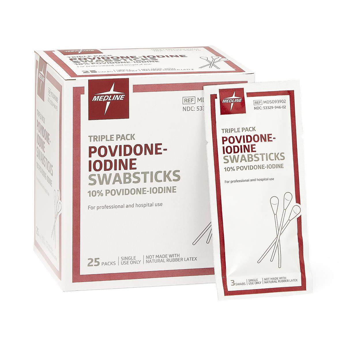 Impregnated Swabstick 10% Strength Povidone-Iodine Individual Packet NonSterile, Packaging Type- Box