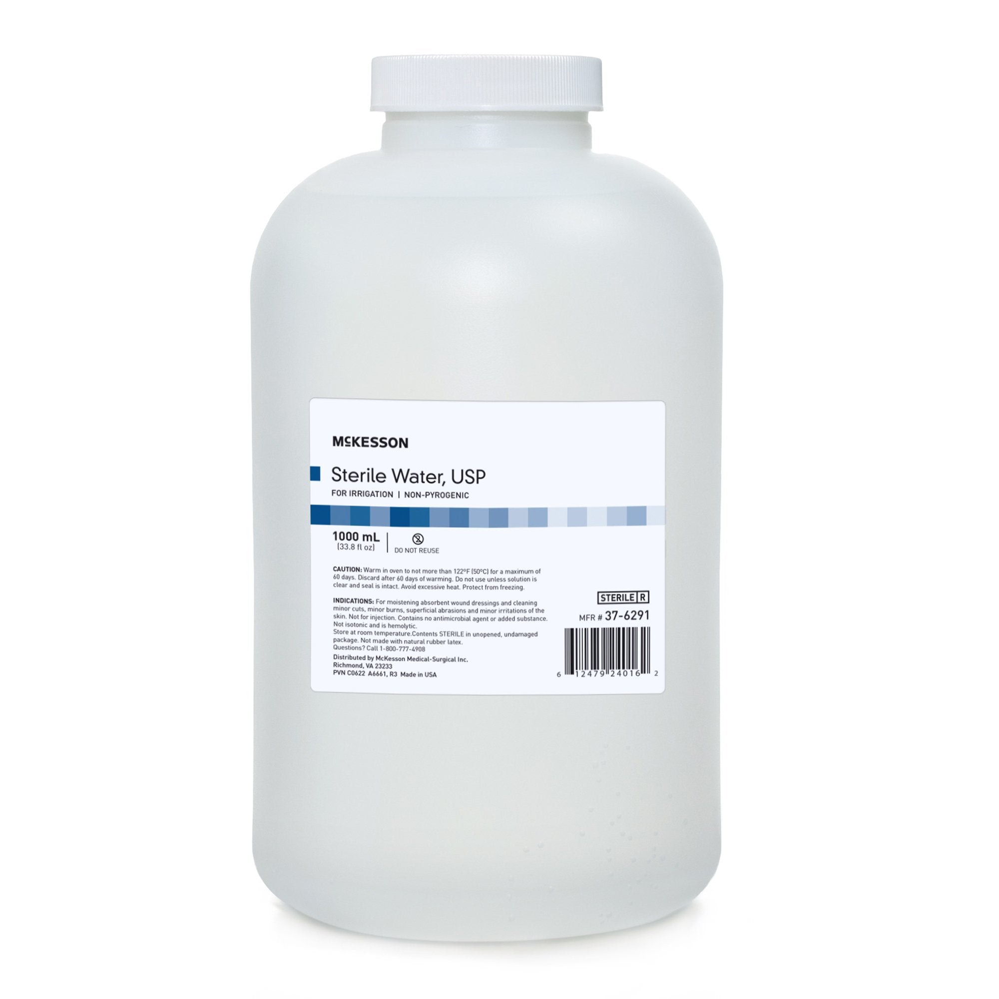 Irrigation Solution - OTC McKesson Sterile Water for Irrigation Not for Injection Bottle 1,000 mL, Packaging Type- Each