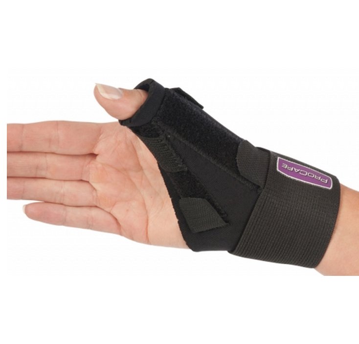 Thumb Splint ProCare One Size Fits Most Right Hand Black, Packaging Type- Each
