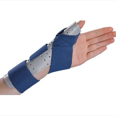 Thumb Splint ThumbSPICA Adult Small / Medium Hook and Loop Strap Closure Left Hand Blue / Gray