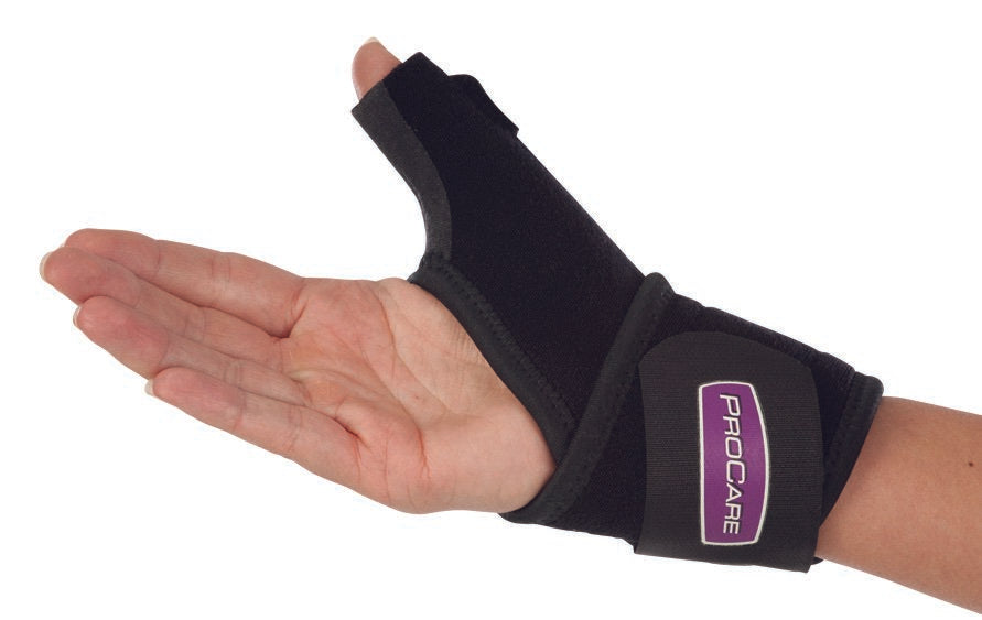 Thumb Support Universal Thumb O Prene One Size Fits Most Hook and Loop Closure Left or Right Hand Black