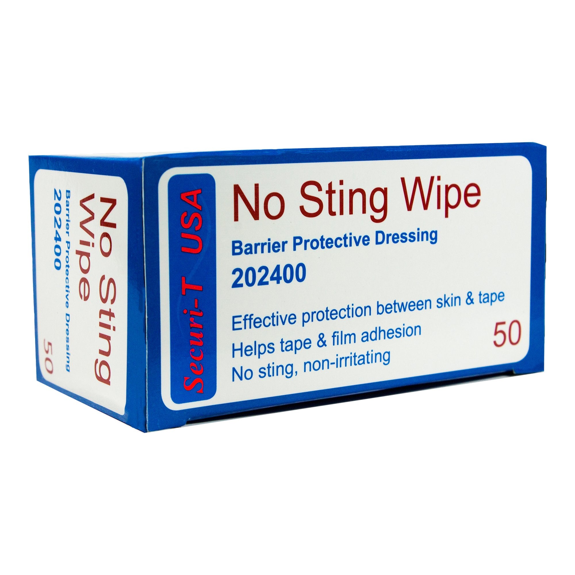 Skin Barrier Wipe Securi-T No Sting 100% Strength Hexamethyldisiloxane Individual Packet NonSterile