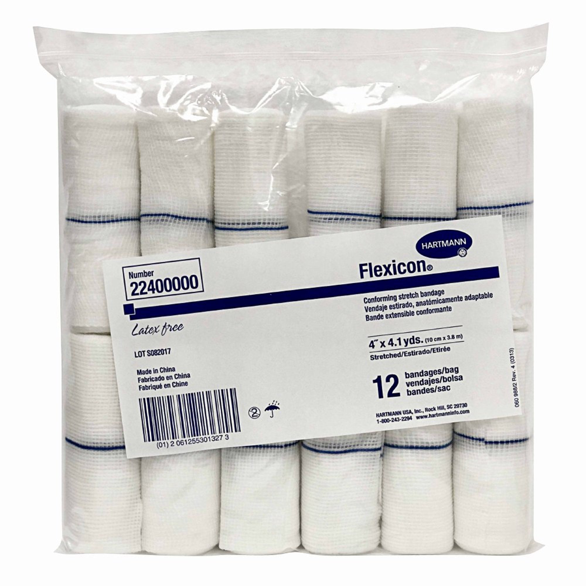 Conforming Bandage Flexicon® 4 Inch X 4-1/10 Yard 1-Ply NonSterile 12 per Pack