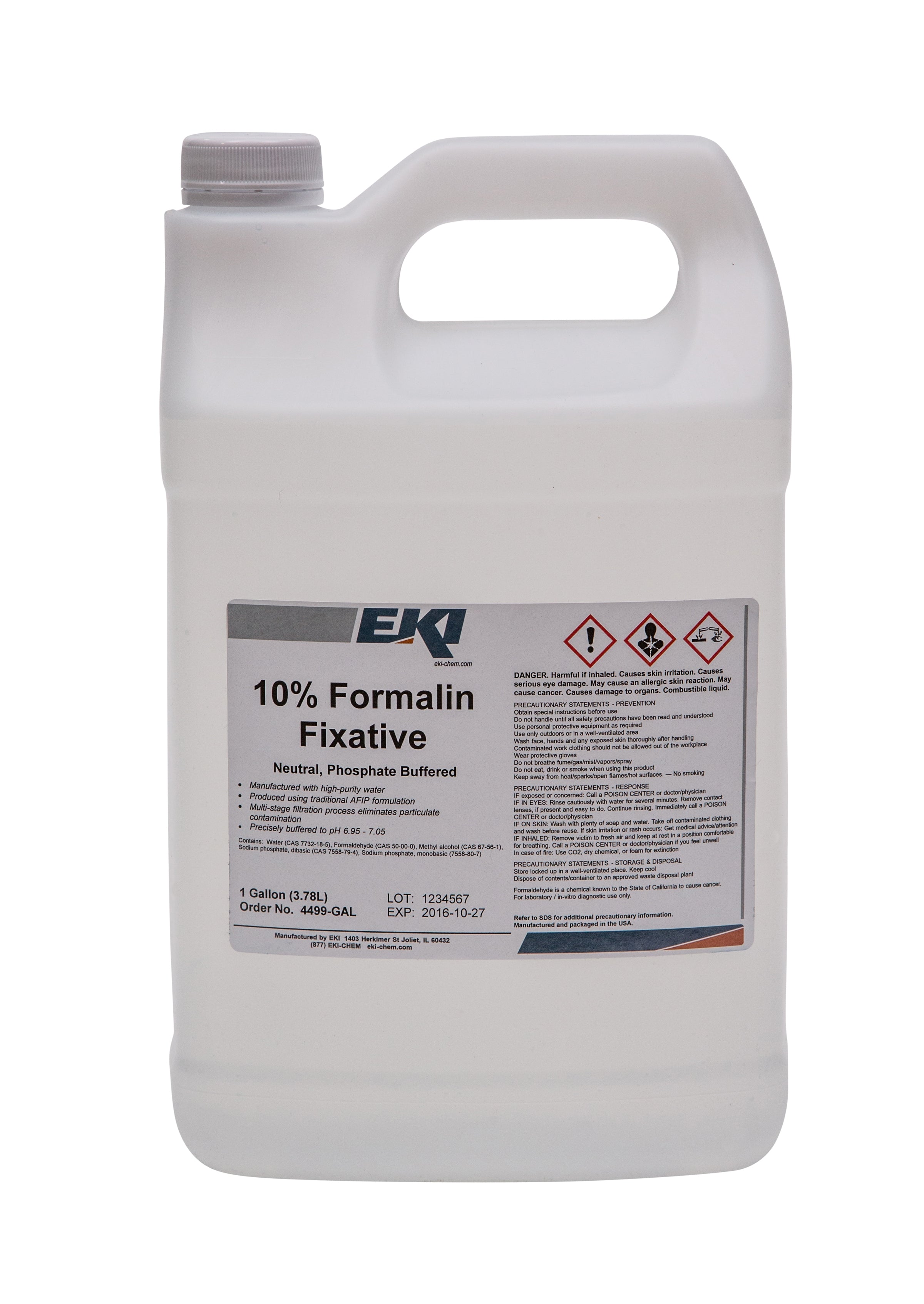 Histology Reagent Neutral Phosphate Buffered Formalin Fixative 10% 1 gal., Packaging Type- Case