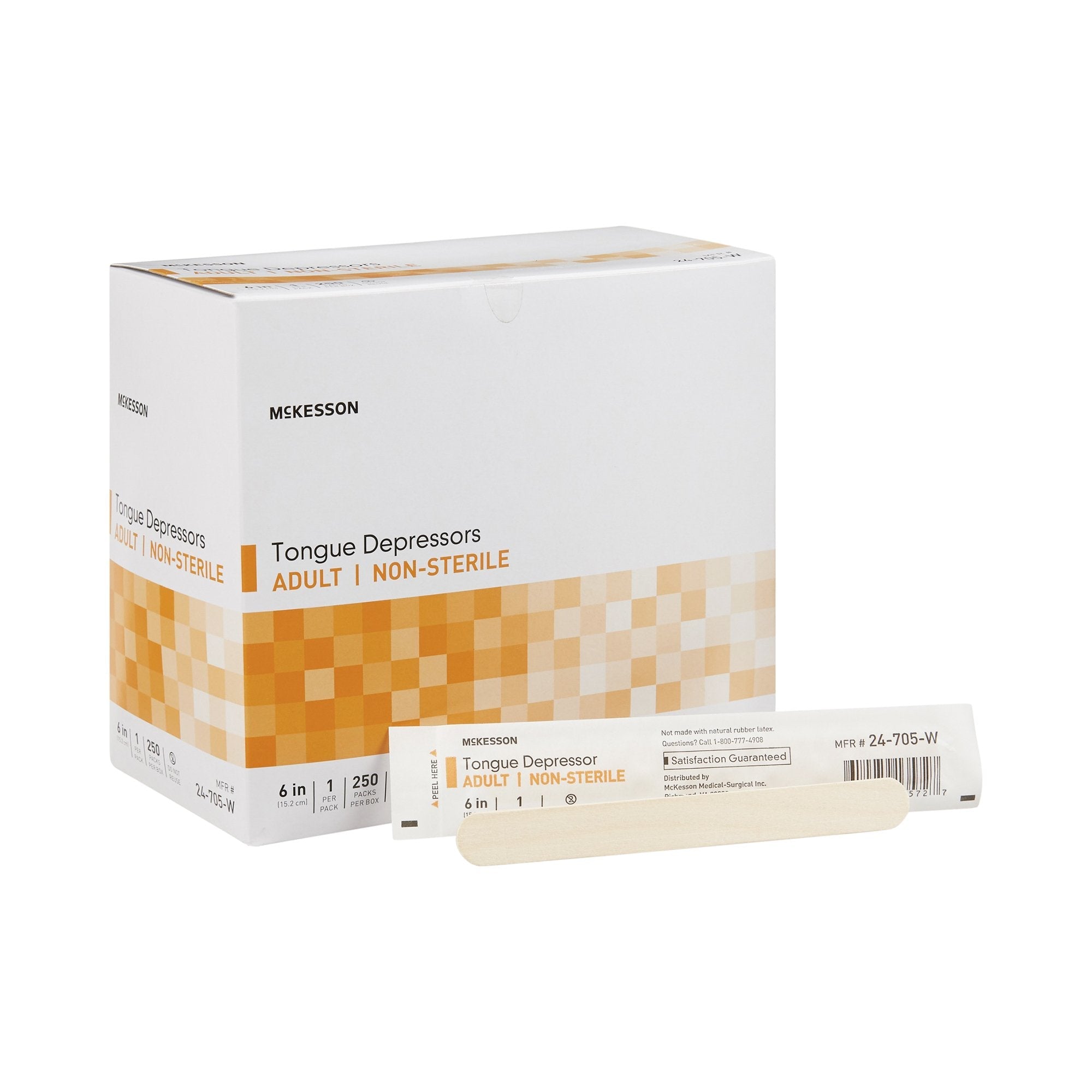 Tongue Depressor McKesson 6 Inch Length Wood Senior
