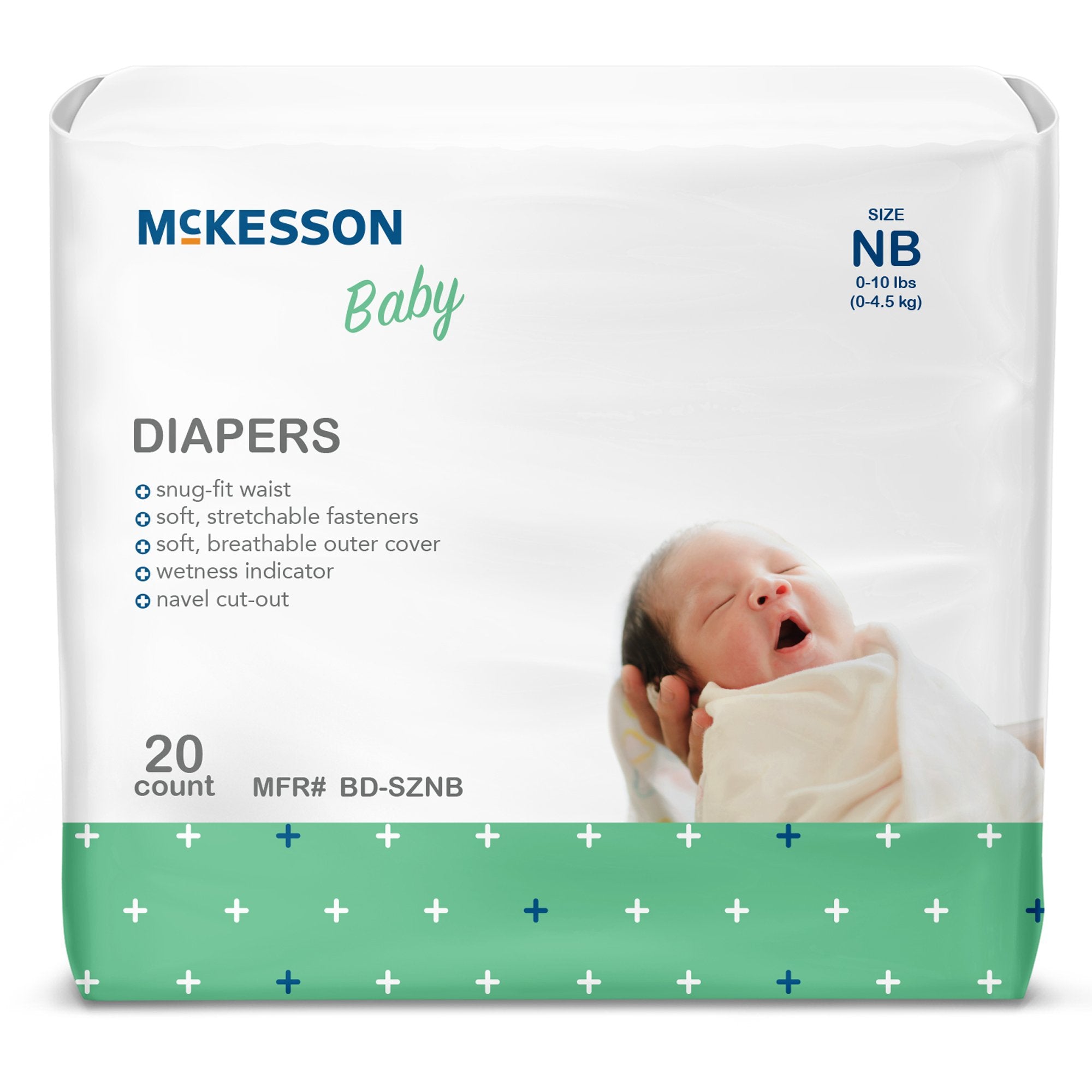 Unisex Baby Diaper McKesson Newborn Disposable Heavy Absorbency, Packaging Type- Case