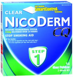 Stop Smoking Aid Nicoderm CQ 21 mg Strength Transdermal Patch