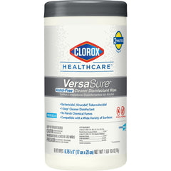 Clorox Healthcare VersaSure Surface Disinfectant Cleaner Premoistened Quaternary Based Manual Pull Wipe 85 Count Canister Scented NonSterile