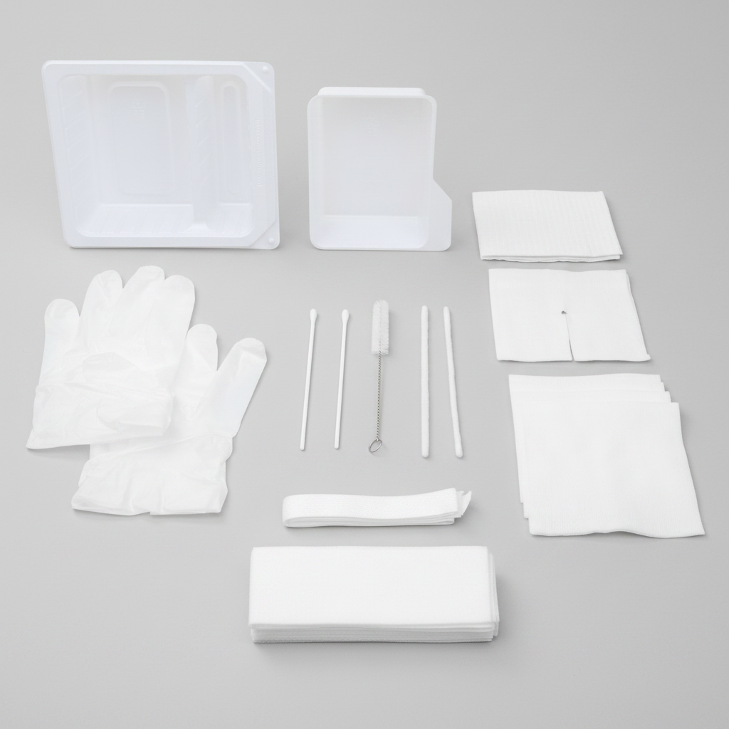 tracheostomy care kit one compartment tray