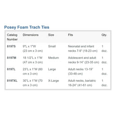 tracheostomy tube holder posey 18 1 2 x 1 inch adult packaging type box