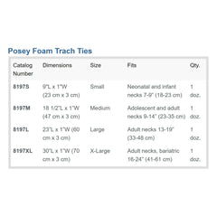 tracheostomy tube holder posey 23 1 2 x 1 inch adult packaging type box