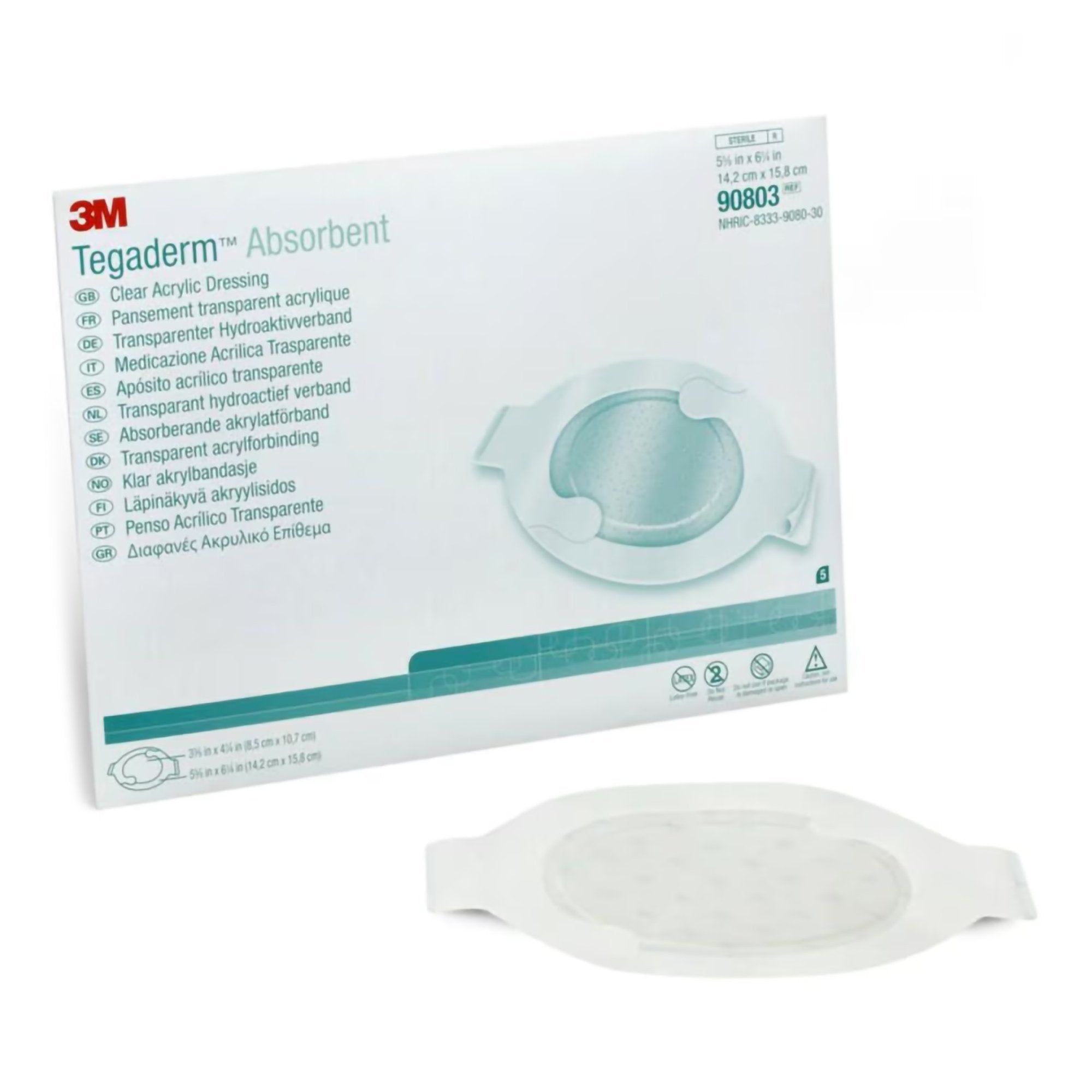 Transparent Film Dressing 3M Tegaderm 5 5/8 X 6 1/4 Inch Frame Style Delivery Oval Sterile