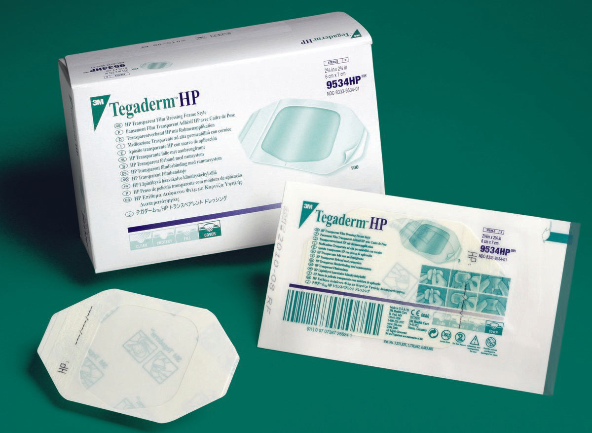 Transparent Film Dressing 3M Tegaderm HP 4 X 4 3/4 Inch Frame Style Delivery Rectangle Sterile
