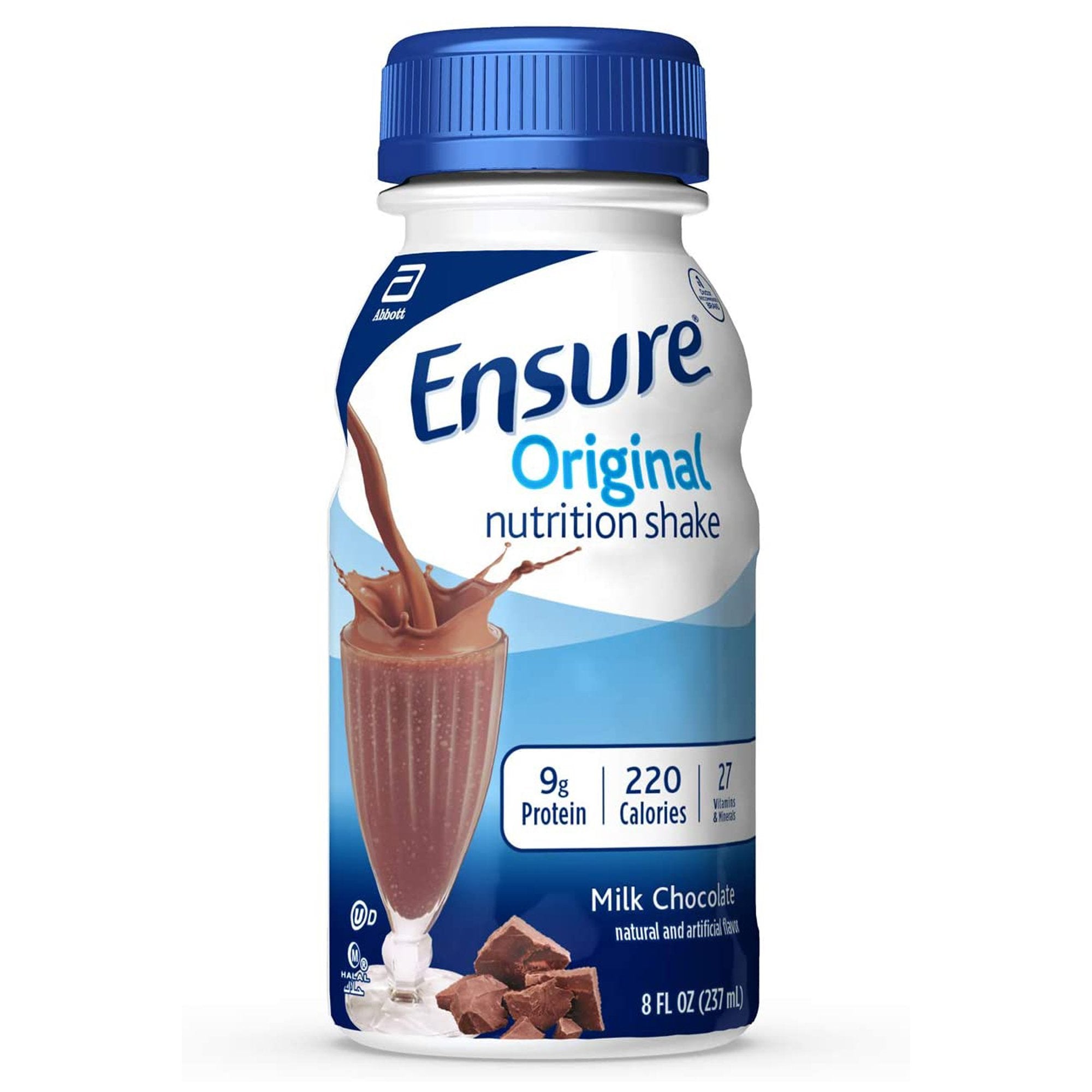 Oral Supplement Ensure Original Shake Milk Chocolate Flavor Liquid 8 oz. Bottle, Packaging Type- Case