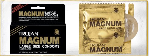 Condom Trojan Magnum Lubricated Large 12 per Box