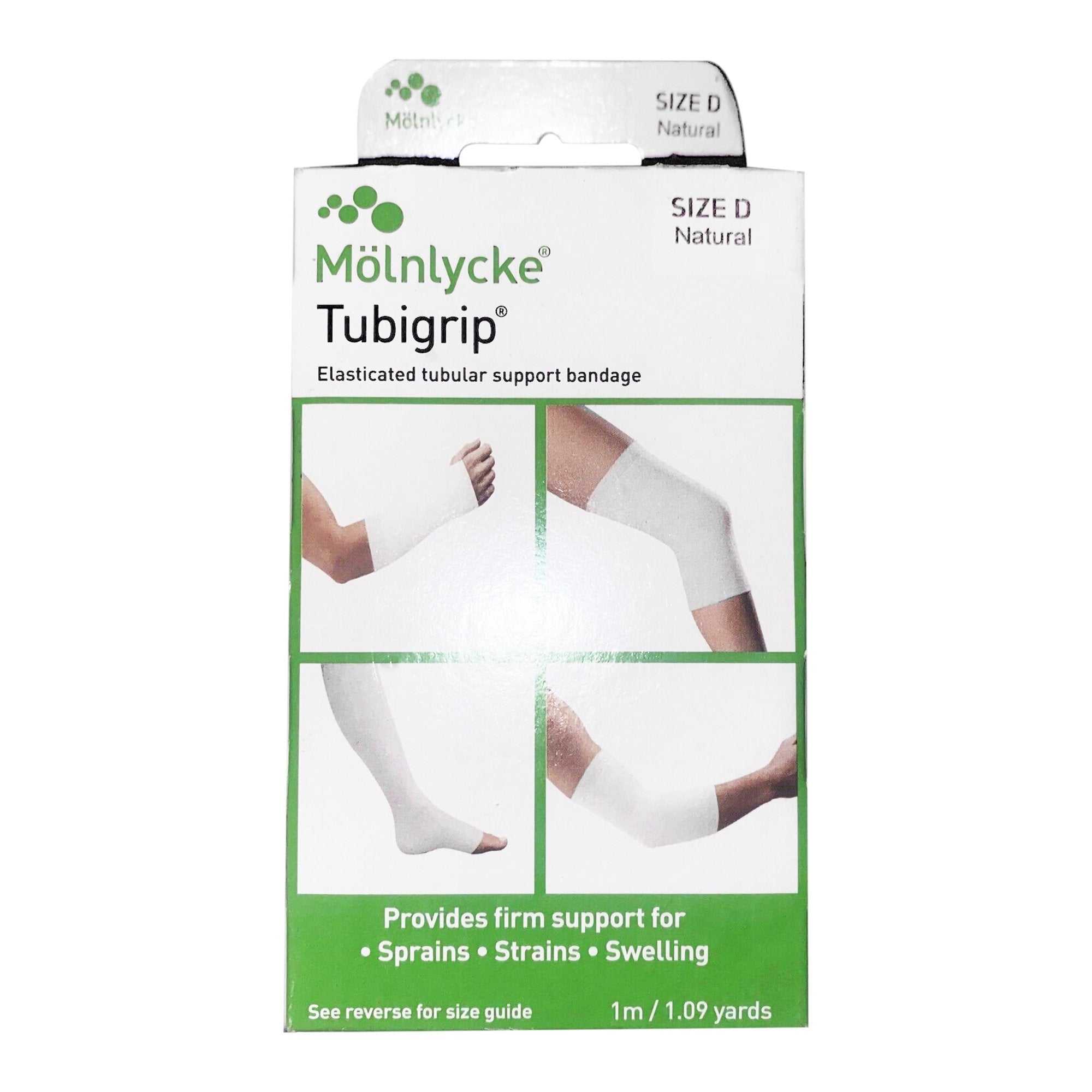 Elastic Tubular Support Bandage Tubigrip 3 Inch X 1 Yard Large Arm / Medium Ankle / Small Knee Pull On Natural NonSterile Size D Standard Compression
