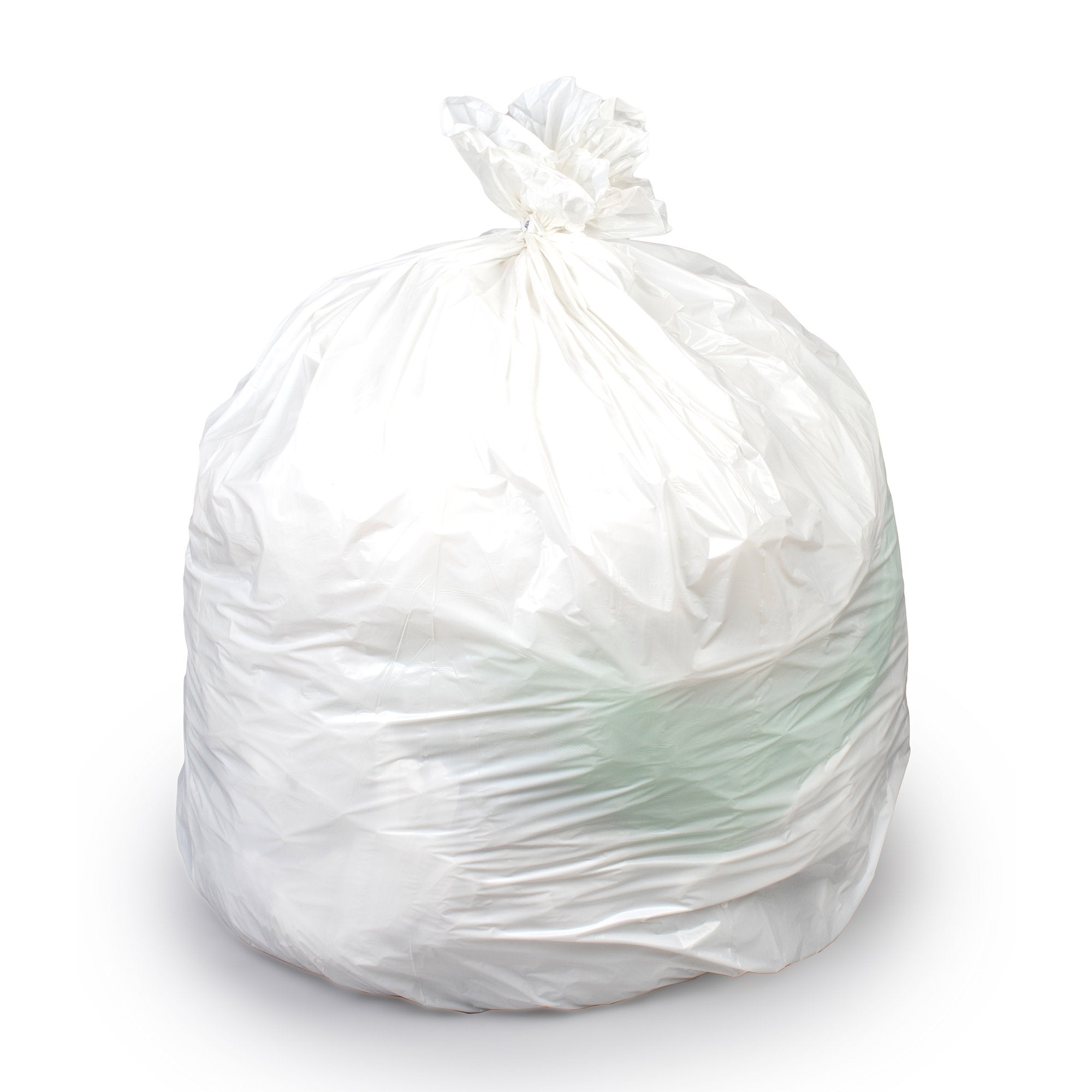 Tuf 45 gallon white LLDPE trash bags 