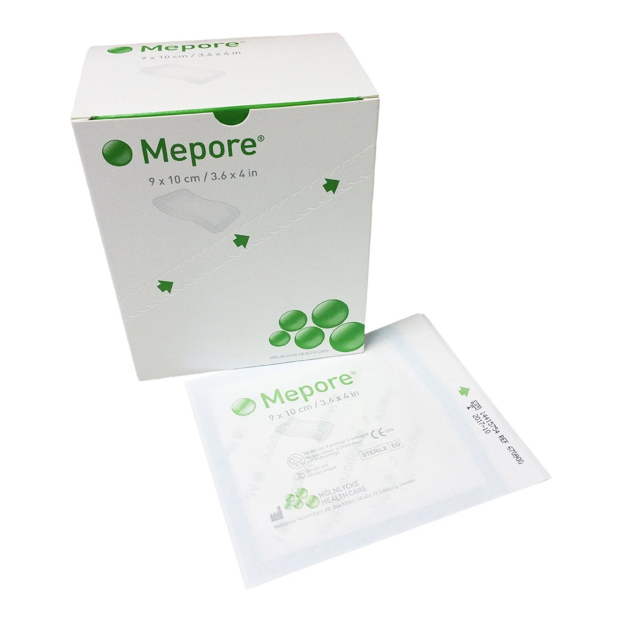 Composite Dressing Mepore® 3-3/5 X 4 Inch Rectangle Sterile