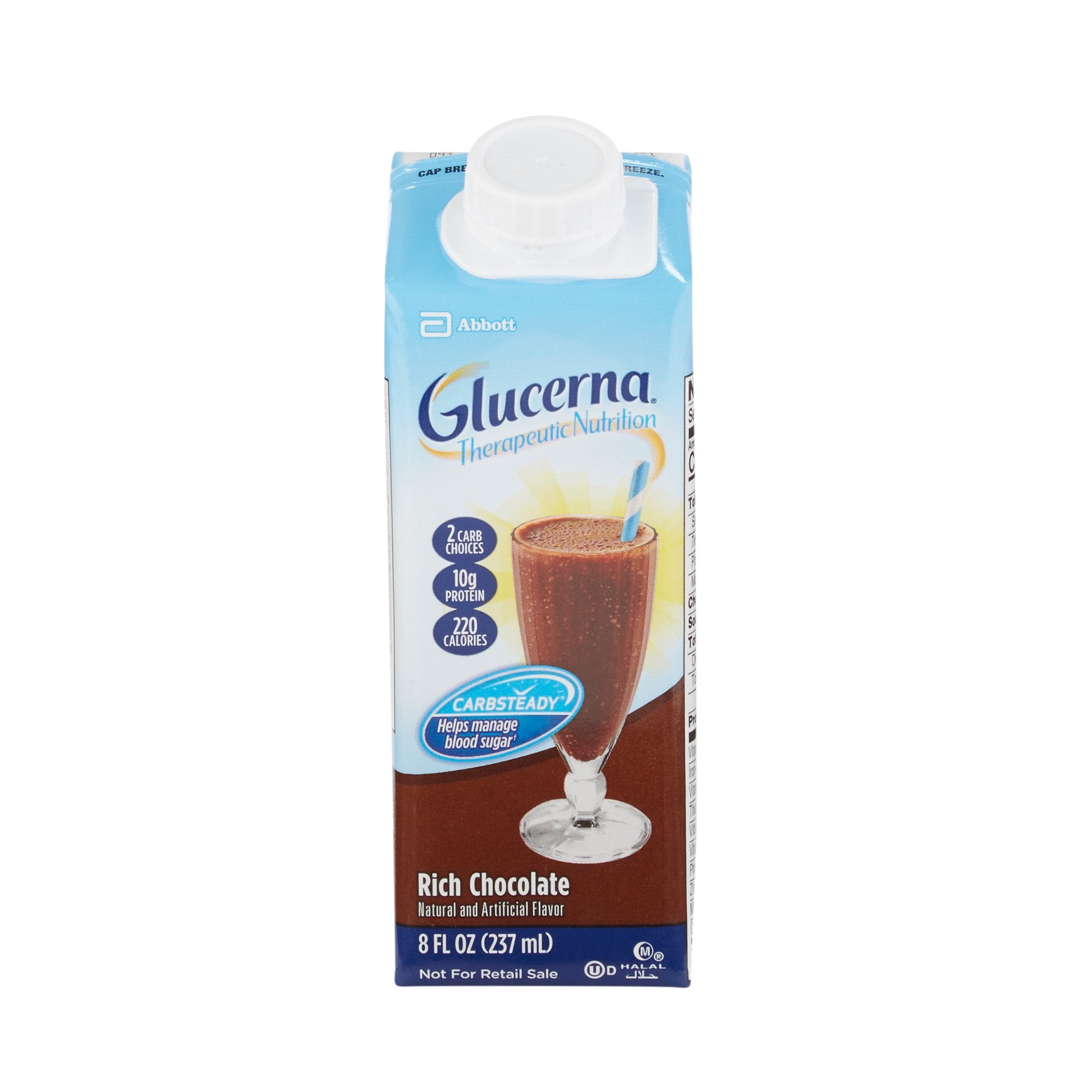 Oral Supplement Glucerna Therapeutic Nutrition Shake Rich Chocolate Flavor Liquid 8 oz. Carton, Packaging Type- Case