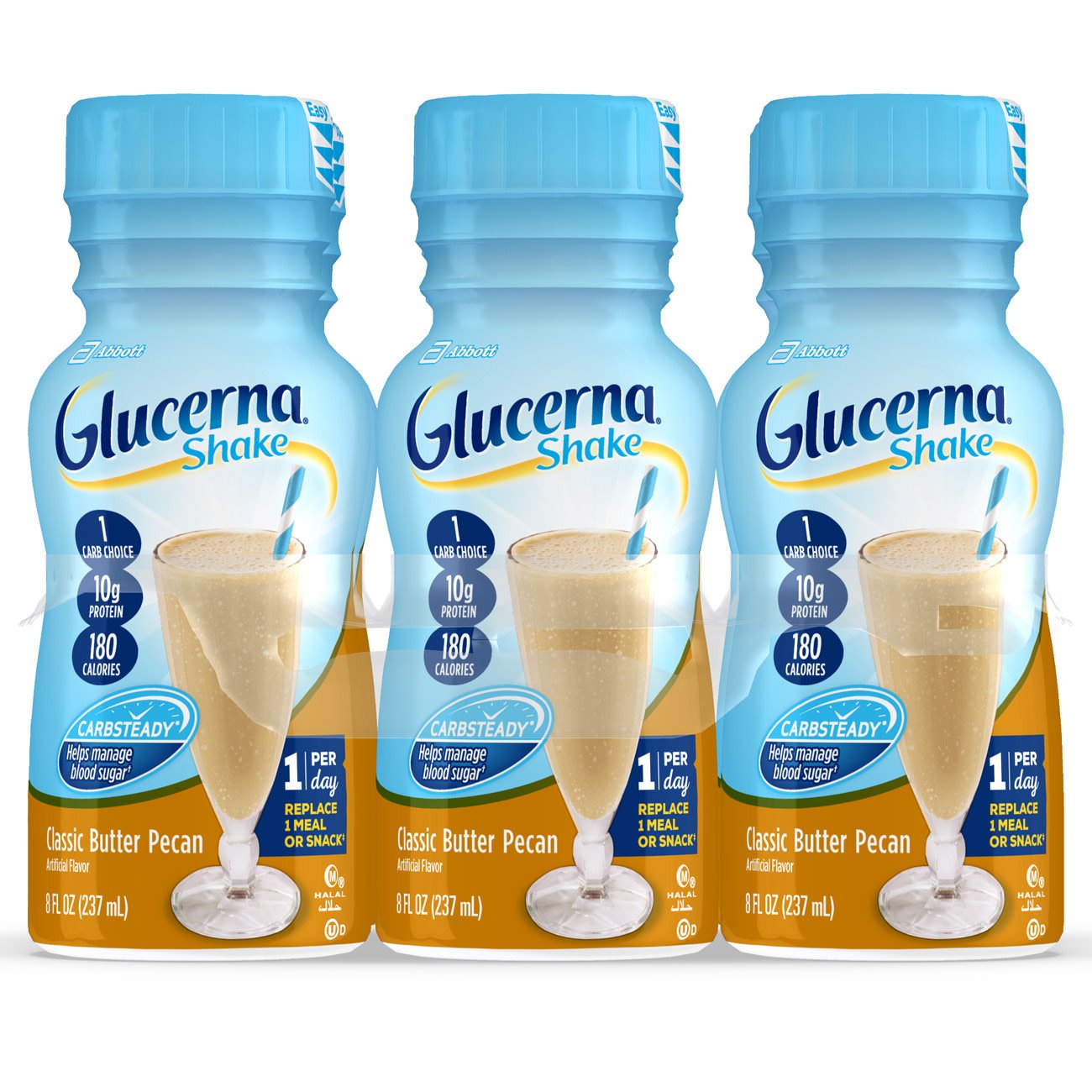 Oral Supplement Glucerna® Original Shake Butter Pecan Flavor Liquid 8 oz. Bottle