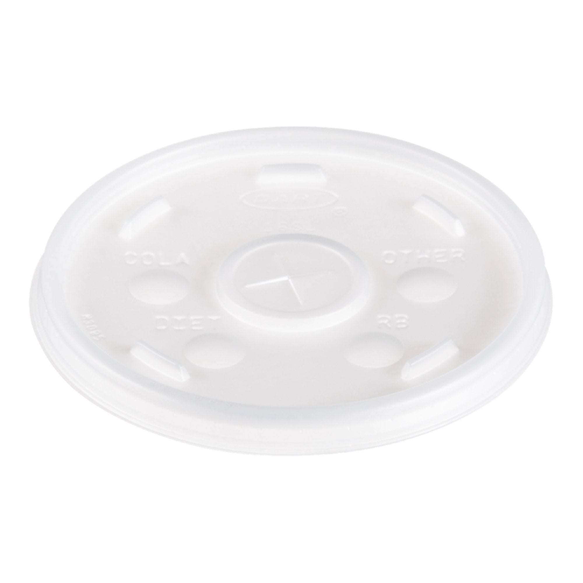 Drinking Cup Lid Dart Translucent Plastic Disposable