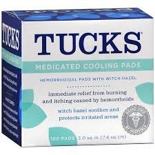 Hemorrhoid Relief Tucks Pad 100 per Box, Packaging Type- Box