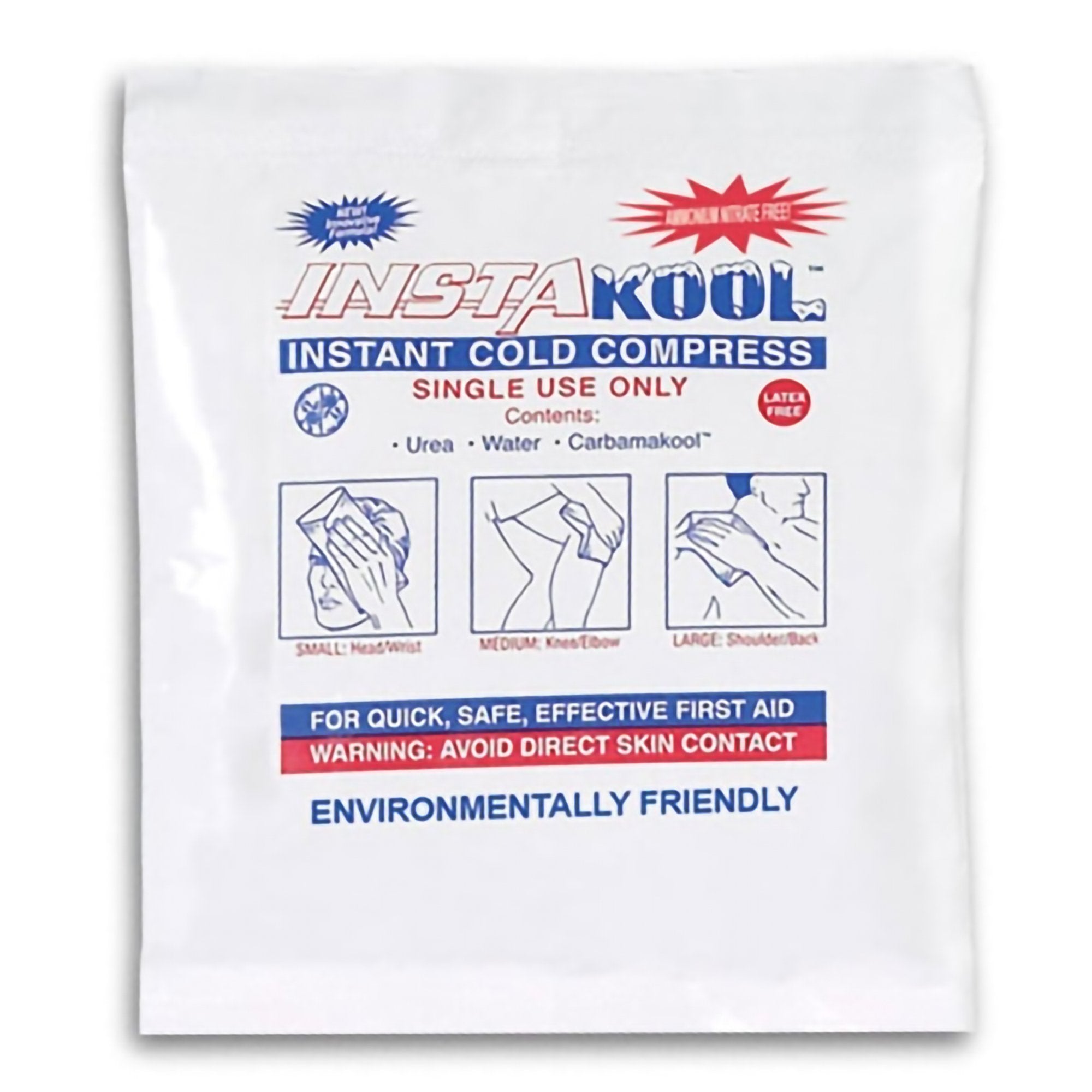 Instant Cold Pack InstaKool™ General Purpose Small 5 X 6 Inch Plastic / Urea / Water / CarbamaKool™ Disposable