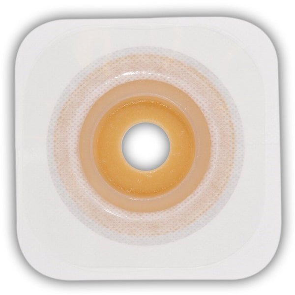 Ostomy Barrier Esteem synergy Trim to Fit, Extended Wear Durahesive Adhesive Without Flange Hydrocolloid 1/2 to 7/8 Inch Opening 4 X 4 Inch