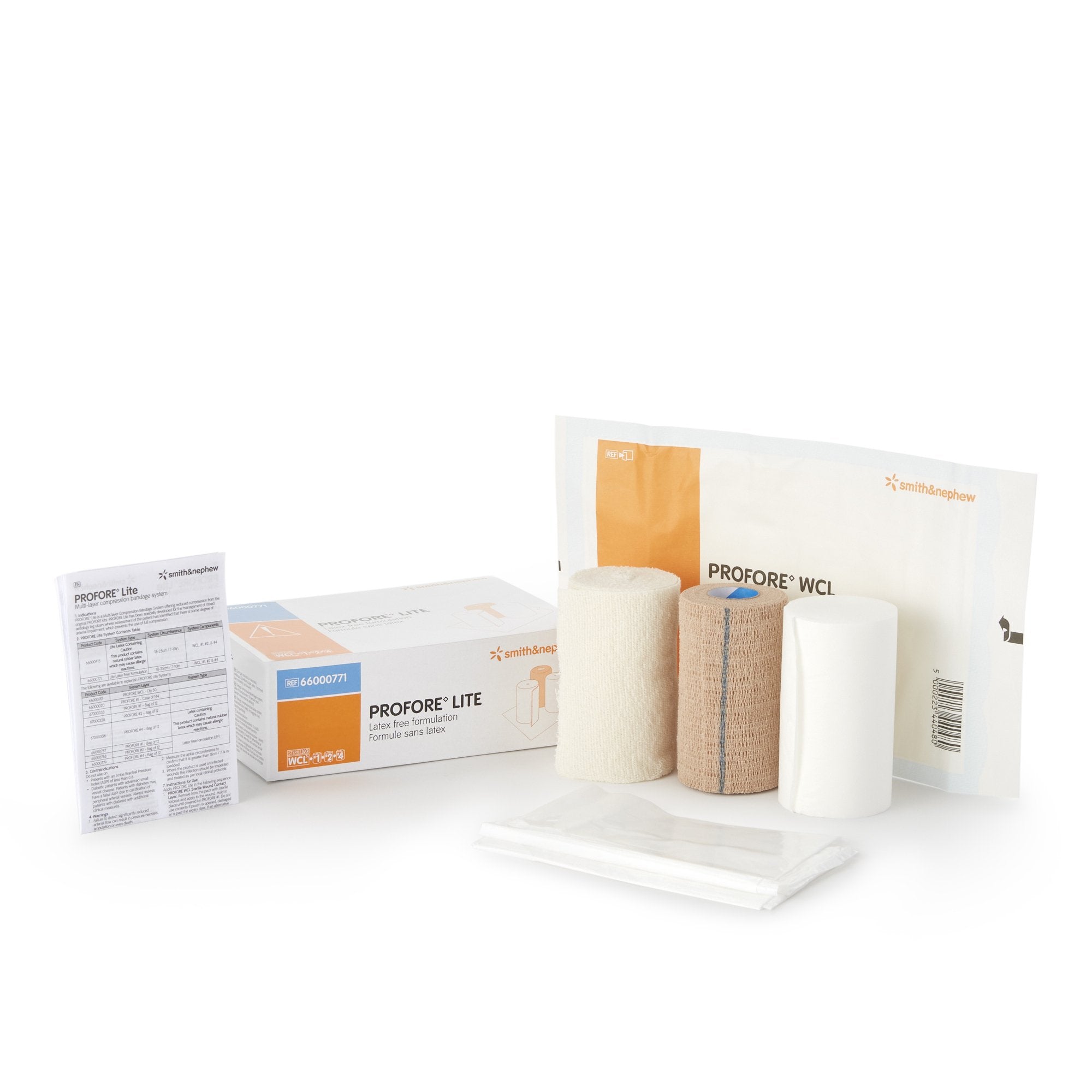 3 Layer Compression Bandage System Profore Lite Self-Adherent / Tape Closure Tan / White NonSterile Low Compression, Packaging Type- Case