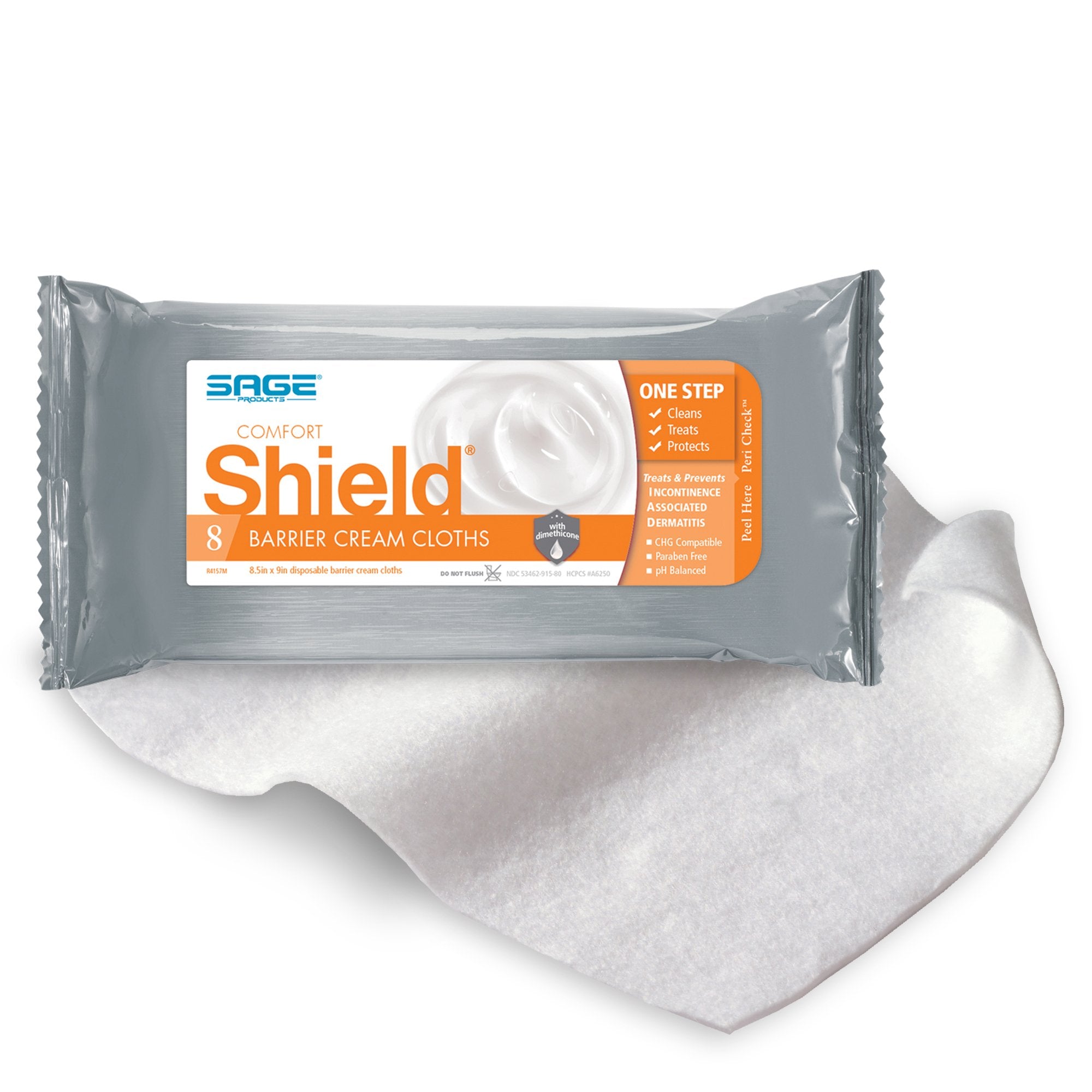 Incontinence Care Wipe Comfort Shield Soft Pack Unscented 8 Count, Packaging Type- Case