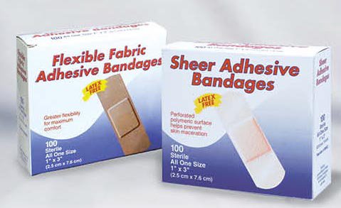 Adhesive Strip 1 X 3 Inch Fabric Rectangle Tan Sterile, Packaging Type- Box