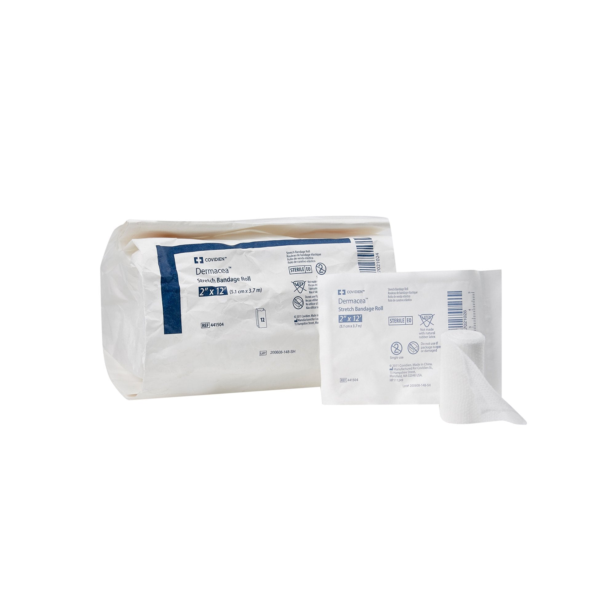 Conforming Bandage Dermacea™ 2 Inch X 4 Yard 1-Ply Sterile 1 per Pack