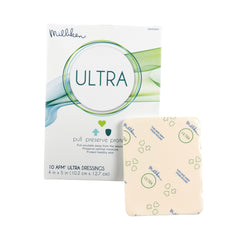 Foam Dressing ULTRA 4 X 5 Inch Without Border Film Backing Nonadhesive Rectangle Sterile