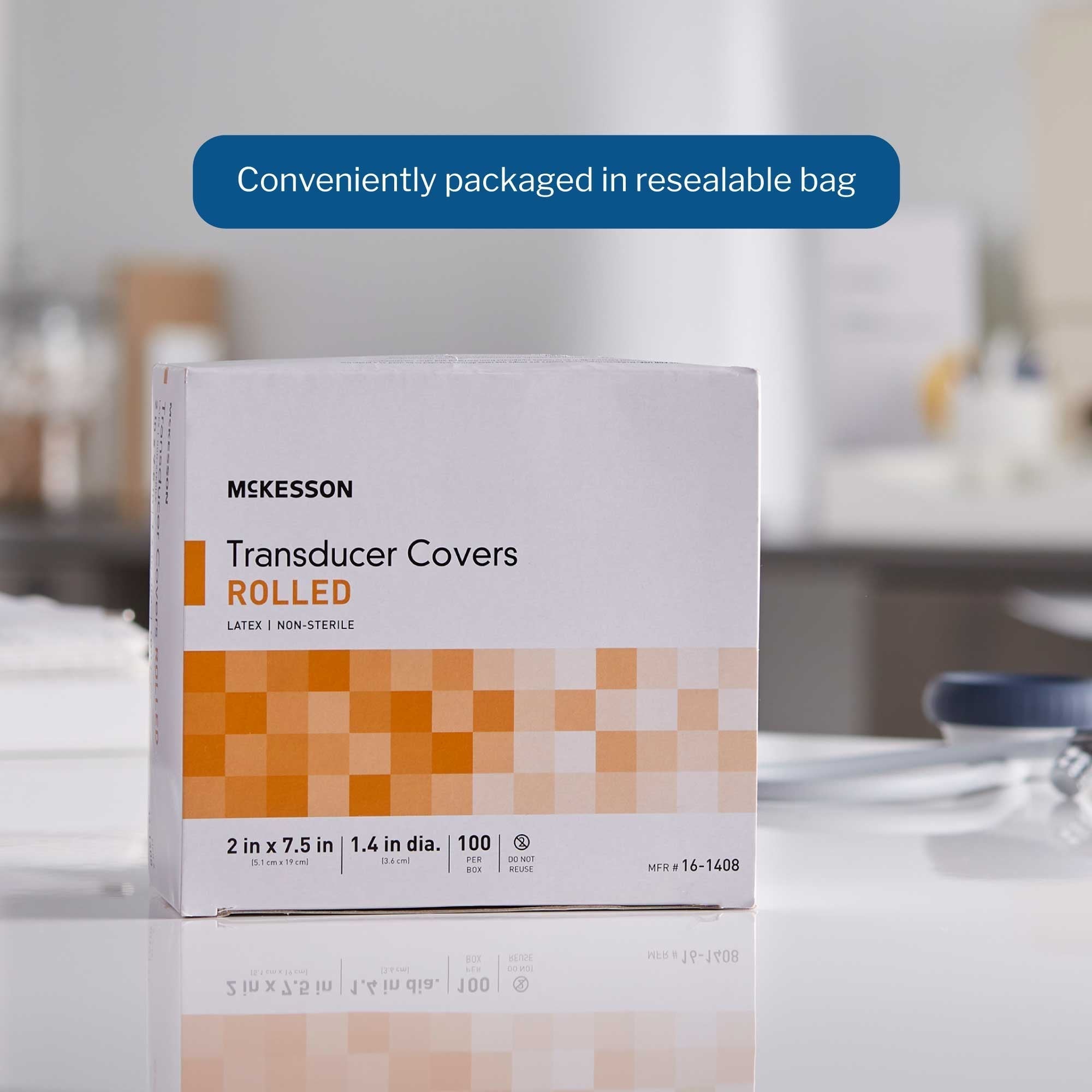 ultrasound probe cover mckesson 1 2 5 x 7 1 2 inch latex nonsterile rolled packaging type box