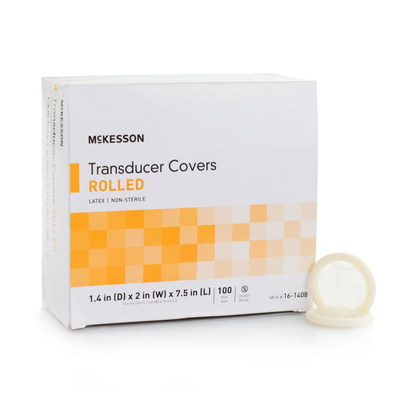 Ultrasound Probe Cover McKesson 1 2/5 X 7 1/2 Inch Latex NonSterile Rolled