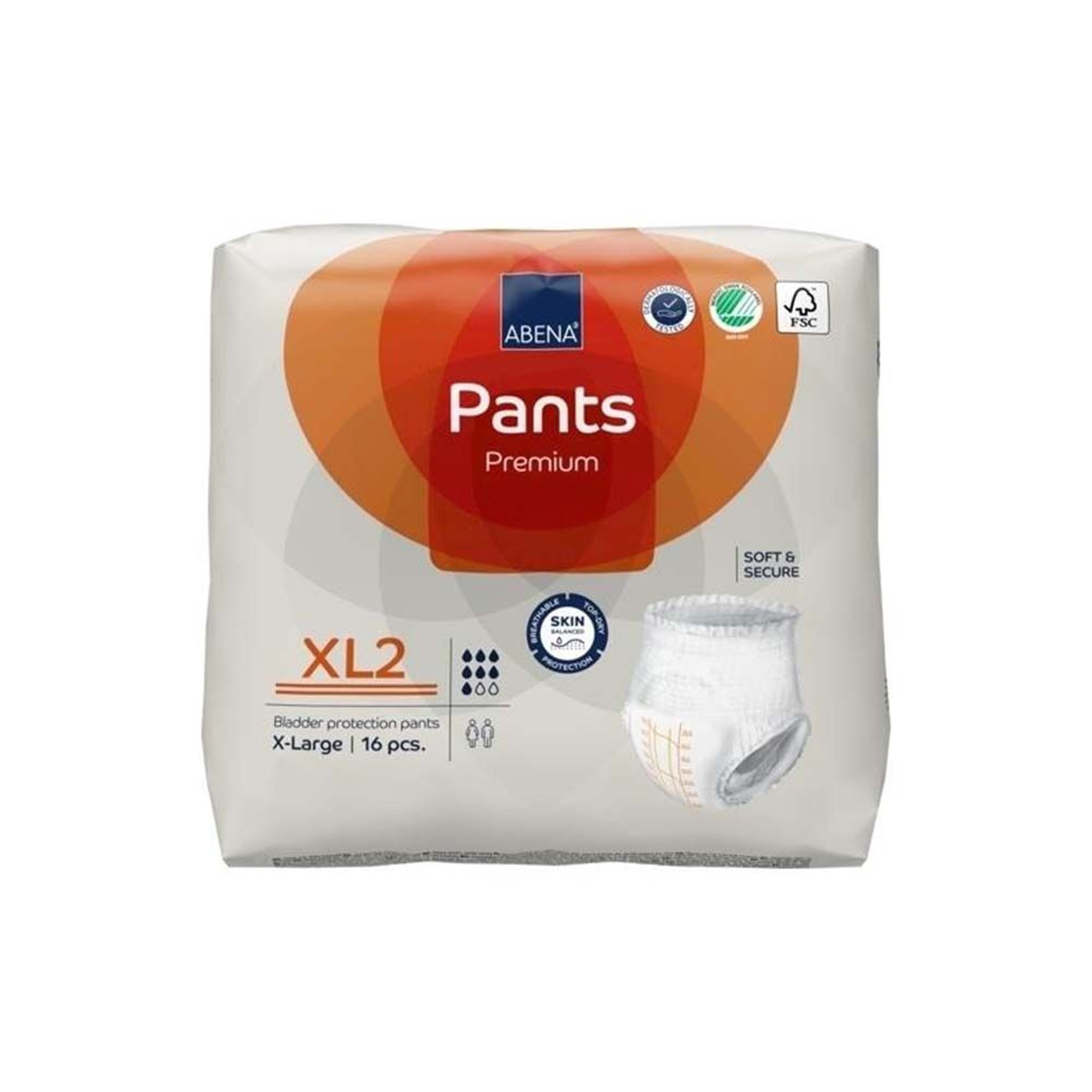 unisex adult absorbent underwear abena premium pants xl2 pull on with tear away seams x large disposable heavy absorbency packaging type case