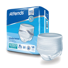 unisex adult absorbent underwear attends advanced pull on with tear away seams x large disposable heavy absorbency packaging type case