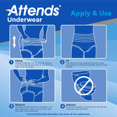 unisex adult absorbent underwear attends advanced pull on with tear away seams x large disposable heavy absorbency packaging type case