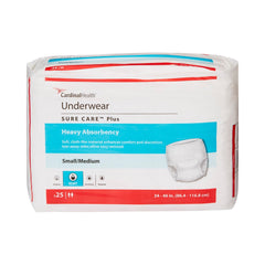 unisex adult absorbent underwear sure care plus pull on with tear away seams medium disposable heavy absorbency packaging type case