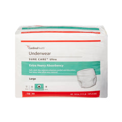 Unisex Adult Absorbent Underwear Sure Care Ultra Pull On with Tear Away Seams Large Disposable Heavy Absorbency