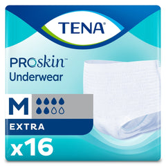Unisex Adult Absorbent Underwear TENA ProSkin Extra Pull On with Tear Away Seams Medium Disposable Moderate Absorbency