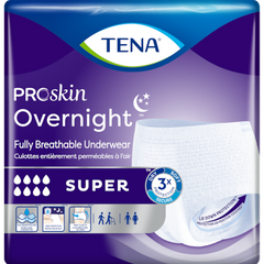 unisex adult absorbent underwear tena proskin overnight super pull on with tear away seams large disposable heavy absorbency packaging type case