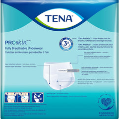 unisex adult absorbent underwear tena proskin plus pull on with tear away seams medium disposable moderate absorbency packaging type case