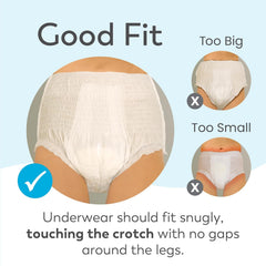 unisex adult bowel containment swim brief swimmates pull on with tear away seams large disposable moderate absorbency packaging type case