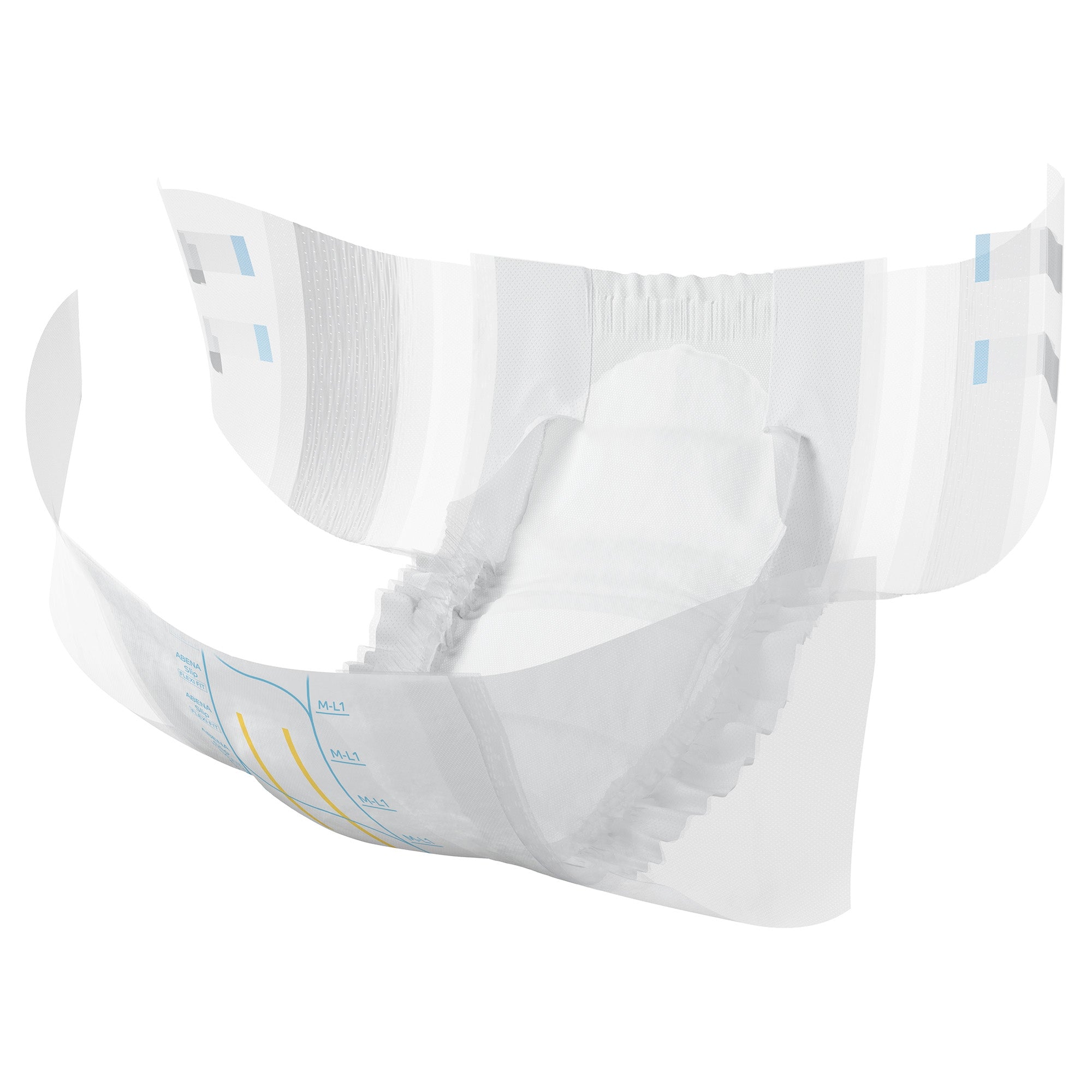 unisex adult incontinence brief abena slip flexi fit medium large disposable moderate absorbency packaging type case