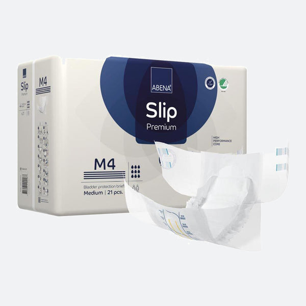 Unisex Adult Incontinence Brief Abena Slip Premium M4 Medium Disposable Heavy Absorbency