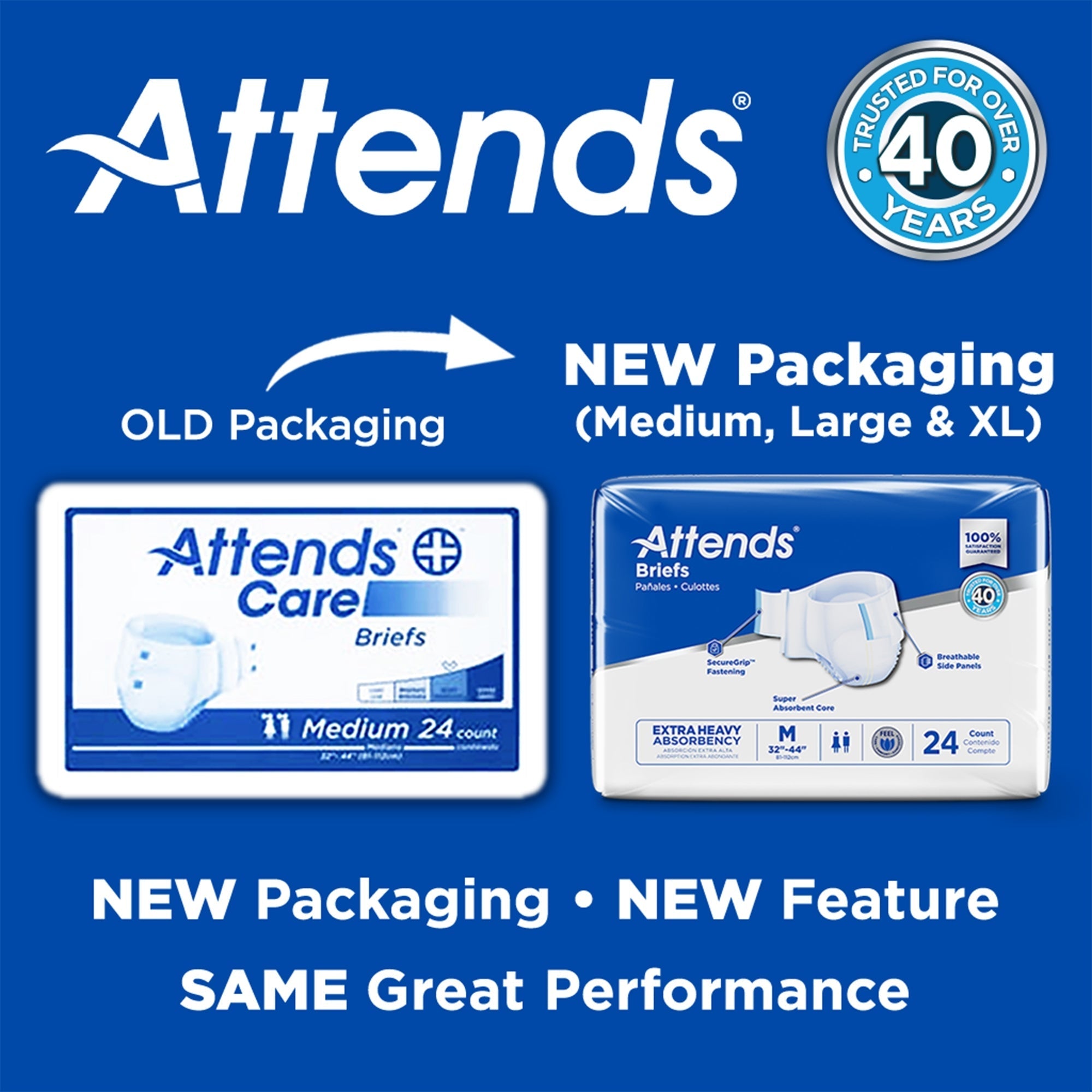 unisex adult incontinence brief attends care advanced medium disposable heavy absorbency packaging type case